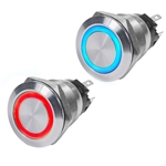 Blue Sea 15A Push Button LED Ring Switch