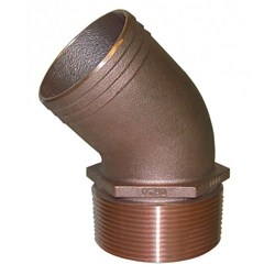 Groco Bronze 45 Degree Pipe to Hose Fitting