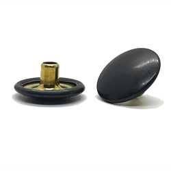 Bainbridge International DOT Button Snap Fasteners Button Matte Black Nickel 5mm Barrel