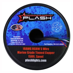Plashlights 18AWG RGBW 5 Conductor Wire