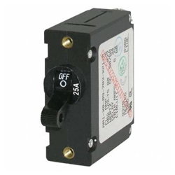 Blue Sea Systems A-Series Black Toggle Circuit Breakers - Single Pole | Blackburn Marine