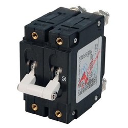 Blue Sea Systems C-Series White Toggle Circuit Breaker - Double Pole | Blackburn Marine