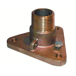 Groco IBVF-1000 Bronze BSPP to MNPT 1" Flanged Adapter | Blackburn Marine Thru-Hulls & Marine Valves