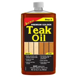 Star Brite Premium Golden Teak Oil - STEP 3 | Blackburn Marine Teak Cleaners & Oils